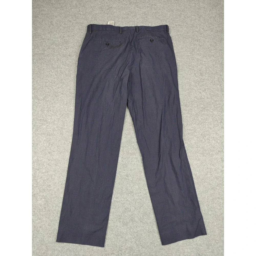 Banana Republic Pants Mens‎ 33x32 Blue Non-Iron Slim Fit Cotton Dress Check